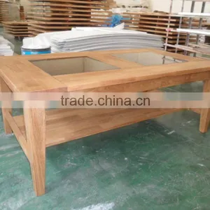 Living Room Furniture Solid Wood Coffee Table Reclaimed Wood Console Table thumbnail-2