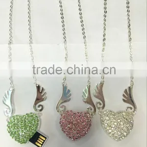 Wholesale Better Design Heart Shape Jewelry Swivel USB Flash Drive 8GB/16GB USB2.0 thumbnail-4