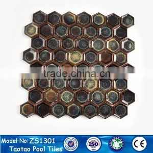 Wholesale Lowest Prcie Hexagon Mosaic Tile for Swim Pool in China thumbnail-1