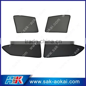 Full Black Net Mesh Sunshade Magnetic Car Curtain thumbnail-1