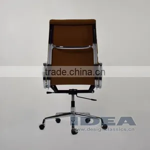 Replica EA219 Charles Office Chair - Tan Color Genuine Leather thumbnail-5