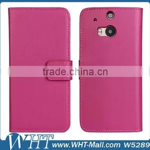 Smooth Skin Wallet Case With Card Slots Leather Cover for HTC One 2 M8 Express thumbnail-1