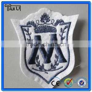 Wholesale Letter Embroidery Company Logo Patch, Beautiful Hand Sew on Embroidery Logo Patch thumbnail-2