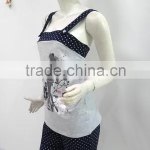 Casual Lovely Wave Point Harness Pajamas Women thumbnail-4
