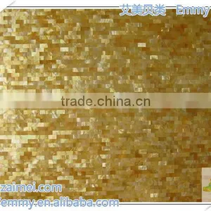 Brick Yellow Mother of Pearl Mosaic Gold Shell Mosaic Wall Tile thumbnail-3