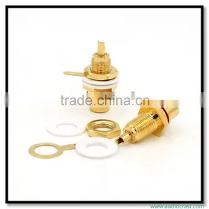 HIFI Audio OEM RCA Phono Chassis Panel Mount RCA Female Socket Metal Connectors thumbnail-5