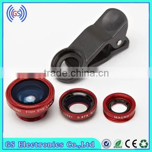 Clip Macro Lens For Samsung Galaxy S4 Universal 3 in 1 180 Degree Phone Lens thumbnail-1