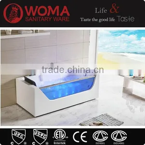 2016 New Design Portable Glass Tub Rectangular Whirlpool Massage Bathtub thumbnail-1