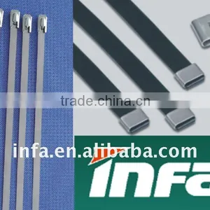 Plastic Sprayed Stainless Steel Cable Tie(stainless Steel Lock Steel Ball Ties) thumbnail-1