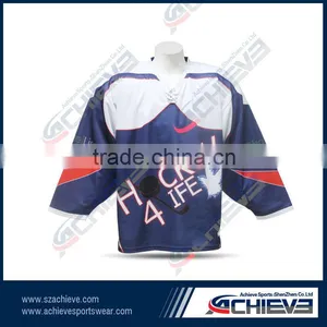 3 D Embroidery Custom Ice Hockey Jersey thumbnail-1