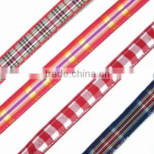 Polyester Tartan Ribbon Plaid Webbing Fabric Strap Gift Decorative thumbnail-1