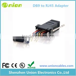 DB9 to RJ-45 Male to Female Modular Adapter (Black) thumbnail-1