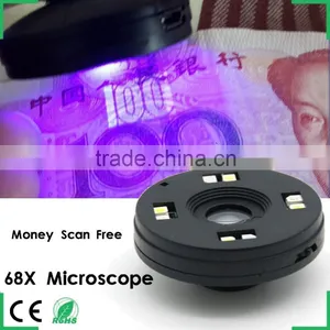 Microscope Magnification Universal Clip LED Pocket Mini Jewellery Magnifier Glass Loupe Eye Lens for IPhone Samsung thumbnail-4