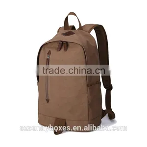 China Manufacturers Hidden Compartment Day Backpack Cotton Softback Leisure School Bag thumbnail-5