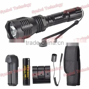 Symbol High Quality Aluminum Rechargeable LED Flashlight Portable Led Torch thumbnail-1