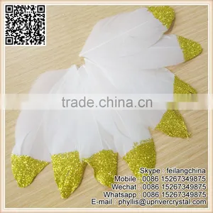 Chandlle DIY Accessories Gold Glitter Goose Feather For Cheap Price thumbnail-1