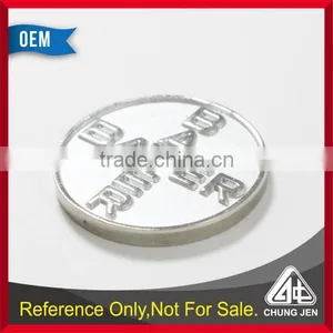 Best Selling Blank Custom Silver Metal Euro Market Embossed Token thumbnail-4