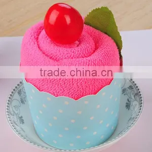 Home Decoration Microfiber Cup Cake Shape Towel Custom Cake Towel thumbnail-1
