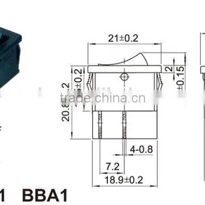 Mini Round Pannel Rocker Switch,IP65 Waterproof 4p Locked Rocker Switch thumbnail-4