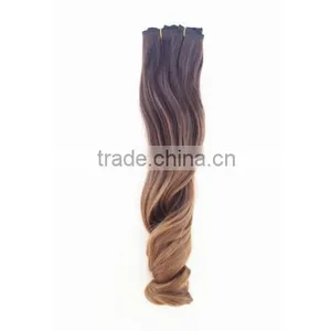 Synthetic Hair Extension Long Wavy Curly Ombre Hairpiece N466 thumbnail-1