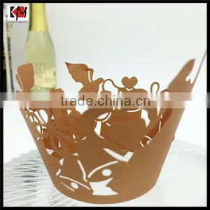 Wedding Favor Cupcake Lace Laser Cut Cupcake Wrapper thumbnail-3