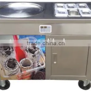 Roll Fried Ice Cream Machine 2 Pan Durable Fry Ice Cream Machine Fry Ice Cream Machine Price thumbnail-4