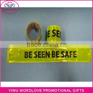 Cheap Wholesale Blank Flourescence Color Reflective PVC Slap Band thumbnail-3