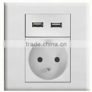 AC 100V-250V EU Socket 2 USB 5V DC 2.1A Charger Charging Power Wall Outlet thumbnail-2