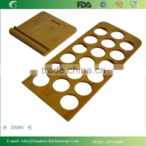 DX001/Bamboo Wooden Spice Jar Shaker Recipe Holder Rack Stand thumbnail-3