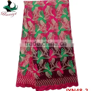 New Arrival French Net Lace Fabric, African Tulle Lace Fabric With Stones JYN48 thumbnail-2