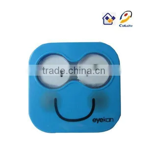 Blue Contact Lenses Case Blue Smiling Bud thumbnail-1