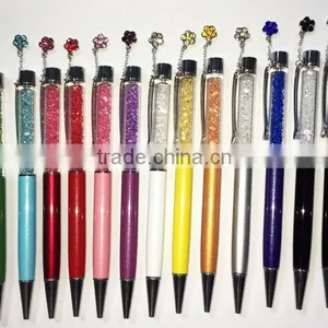 Promotional Crystal Pen With Crystal Flower Shape Pendant Promtional Gift thumbnail-2