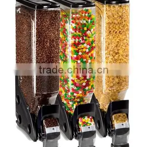 5 Gallon Food Dispenser w/ Label Holder, Continuous Flow - Black(FD-B-0203) thumbnail-1