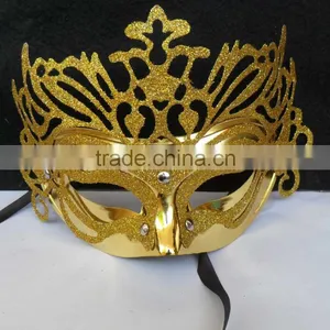 Manufacturer - Cheap Dance Party Mask - Halloween Mask of Venice - Gold Crown Mask thumbnail-2