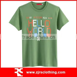 Mens CVC Cotton T Shirt Custom Pigment Printed T Shirt thumbnail-1