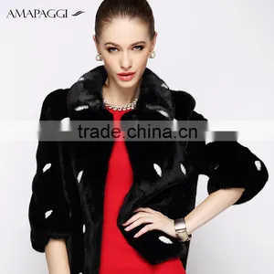 Factory Directly Sale Fashion Short Black Mink Coat Jacket With Price thumbnail-1