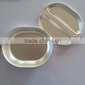 Aluminum Army-using Oval Travel Lunmch Box With Handle thumbnail-2