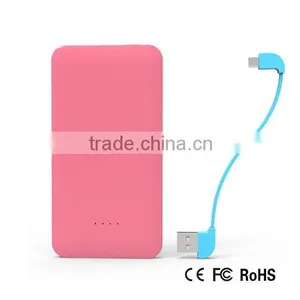 Ultra Slim Rechargeable Lithium Battery Power Bank 5000mah thumbnail-1