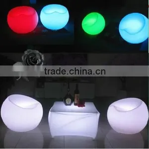 Elegang Led Sofa With Lighting Modern Outdoor Furniture Plastic Led Sofa Color Change for Hotelrotomoulding Led Furniture thumbnail-4