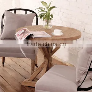 180cm Round Reclaimed Wood Dining Table thumbnail-2