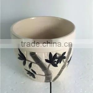 Hand Painting Bamboo High Quality Ceramic Flower Pots thumbnail-3
