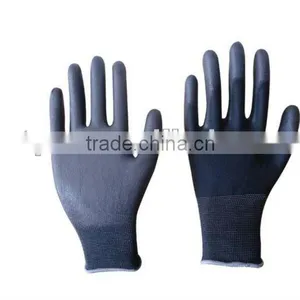PU COATED BLACK NYLON FLEX WORK GLOVES thumbnail-1