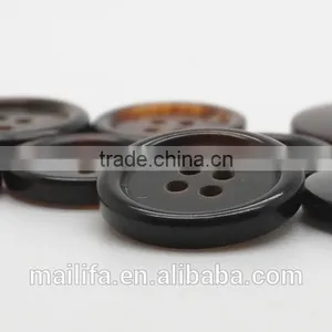 High End 4 Holes Real Brown Buffalo Horn Suit Button thumbnail-3