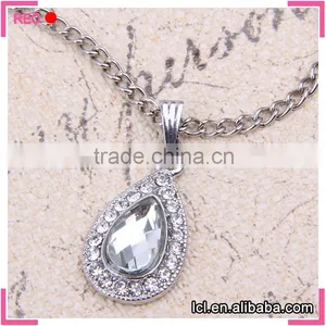 Vintage Necklace Women, Imitate Silver Chain Imitation Diamond Necklace thumbnail-1