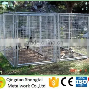 Galvanized Big Outdoor Dog Cage thumbnail-1