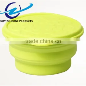 Eco-friendly Food Grade Silicone Collapsible Bowl With Lid thumbnail-2