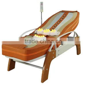 XT-168-1B Hot Stone Infrared Thermal Synthetic Leather Syogra Tourmaline Black ce Rohs Mattress Portable Jade Roller Massage Bed thumbnail-2