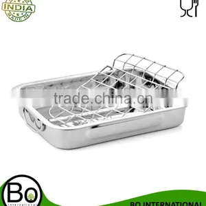 Stainless Steel Baking Pan With Removable Rack thumbnail-1