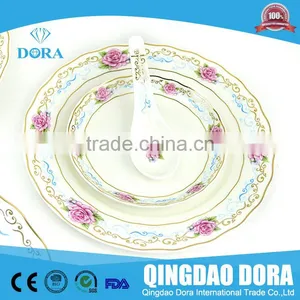 Luxury Fine China Dinner Set,new Bone China Dinnerware/colorful Festival Dinnerware Sets thumbnail-1