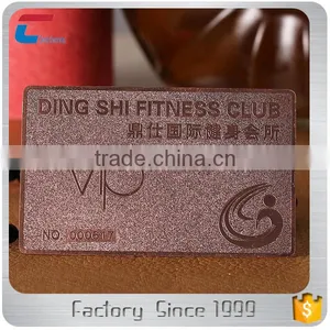Custom Embossed Metal Bronze Membership Card thumbnail-1